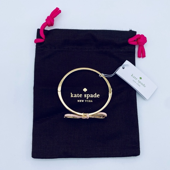 KATE SPADE Pale Pink Skinny Mini Bow Bangle - Picture 4 of 7